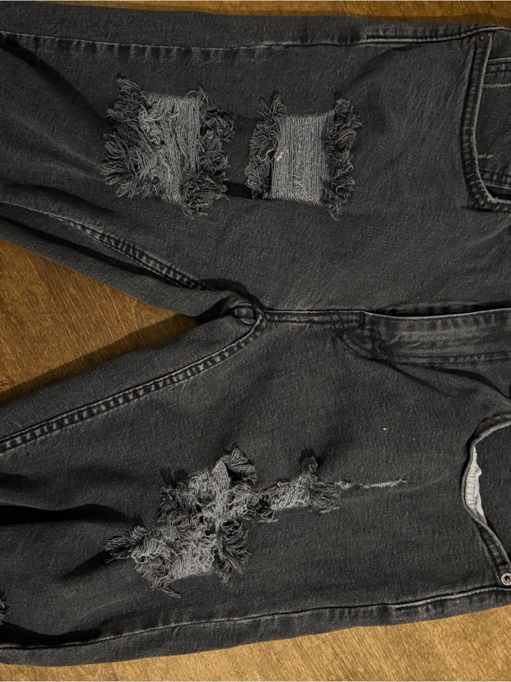 Levi's Men's Black Distressed Jean Shorts